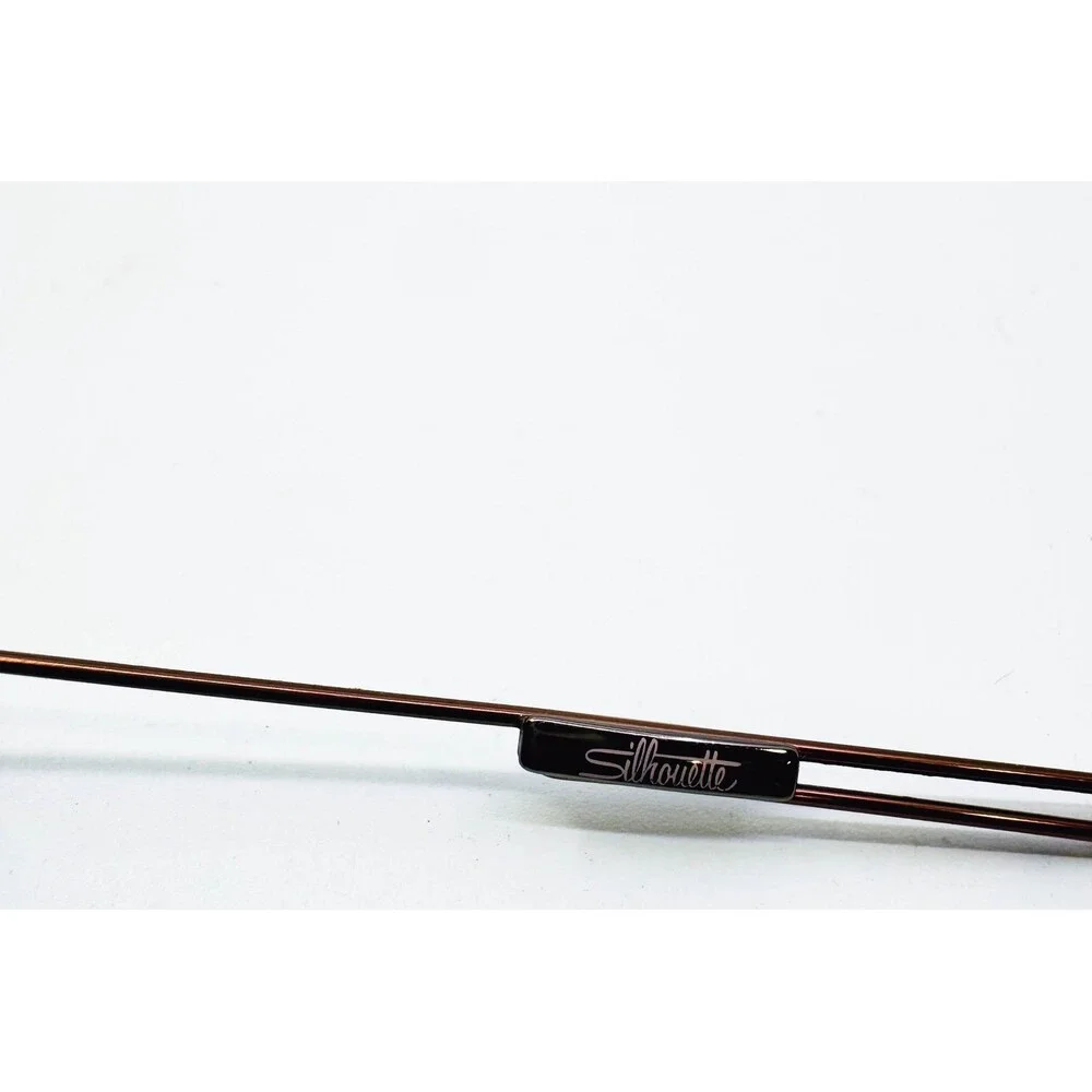 Silhouette Eyeglass Frames Mens Brown Rimless Minimalist Lightweight